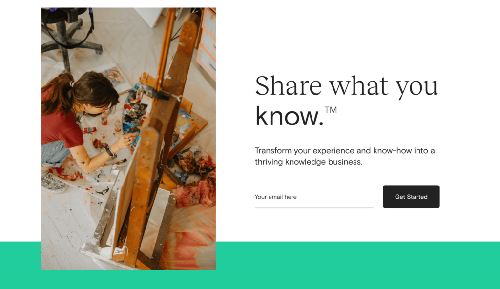 The Teachable homepage