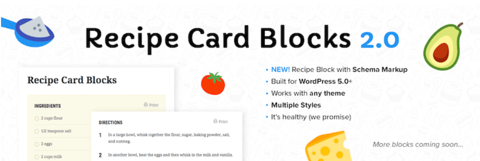 The Recipe Card Blocks plugin.