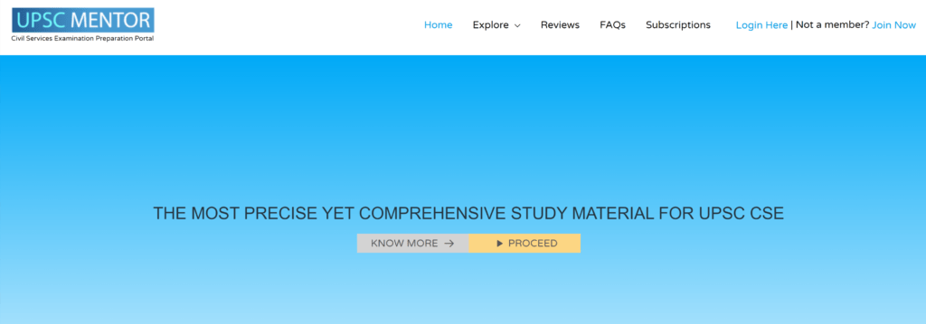 UPSC Mentor homepage