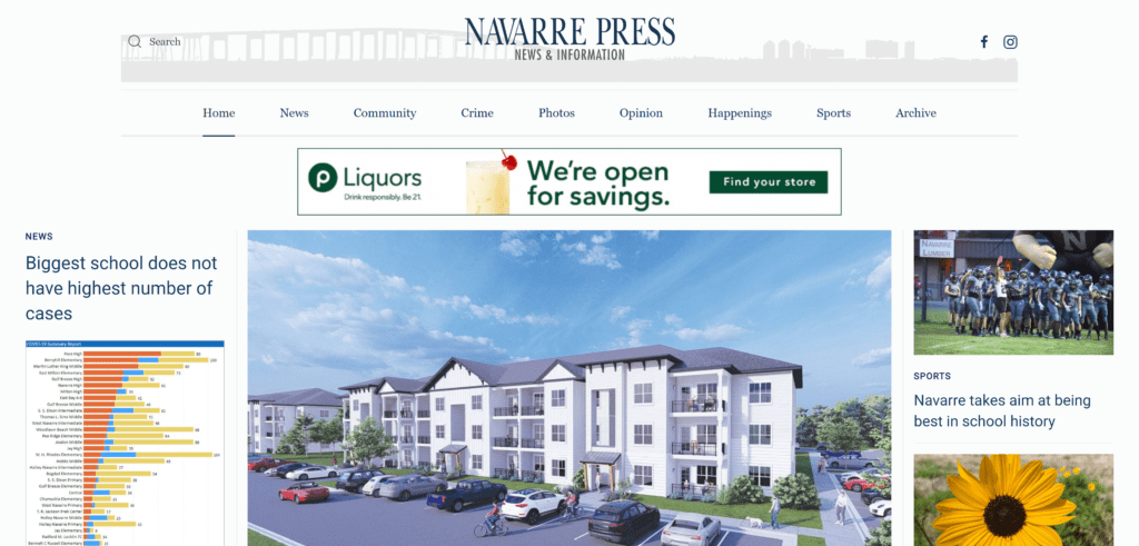 Navarre Press homepage