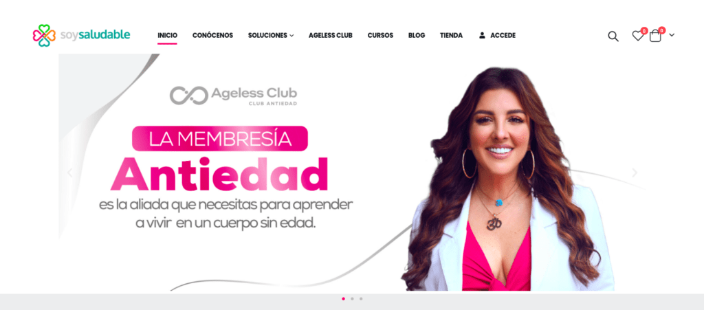 Soy Saludable homepage
