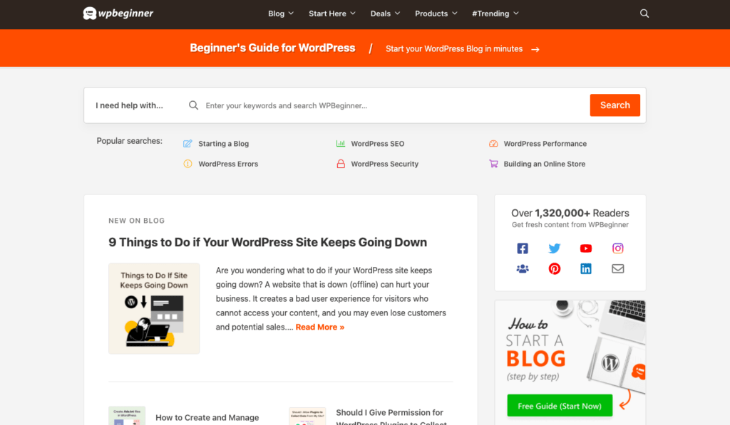 WPBeginner Homepage