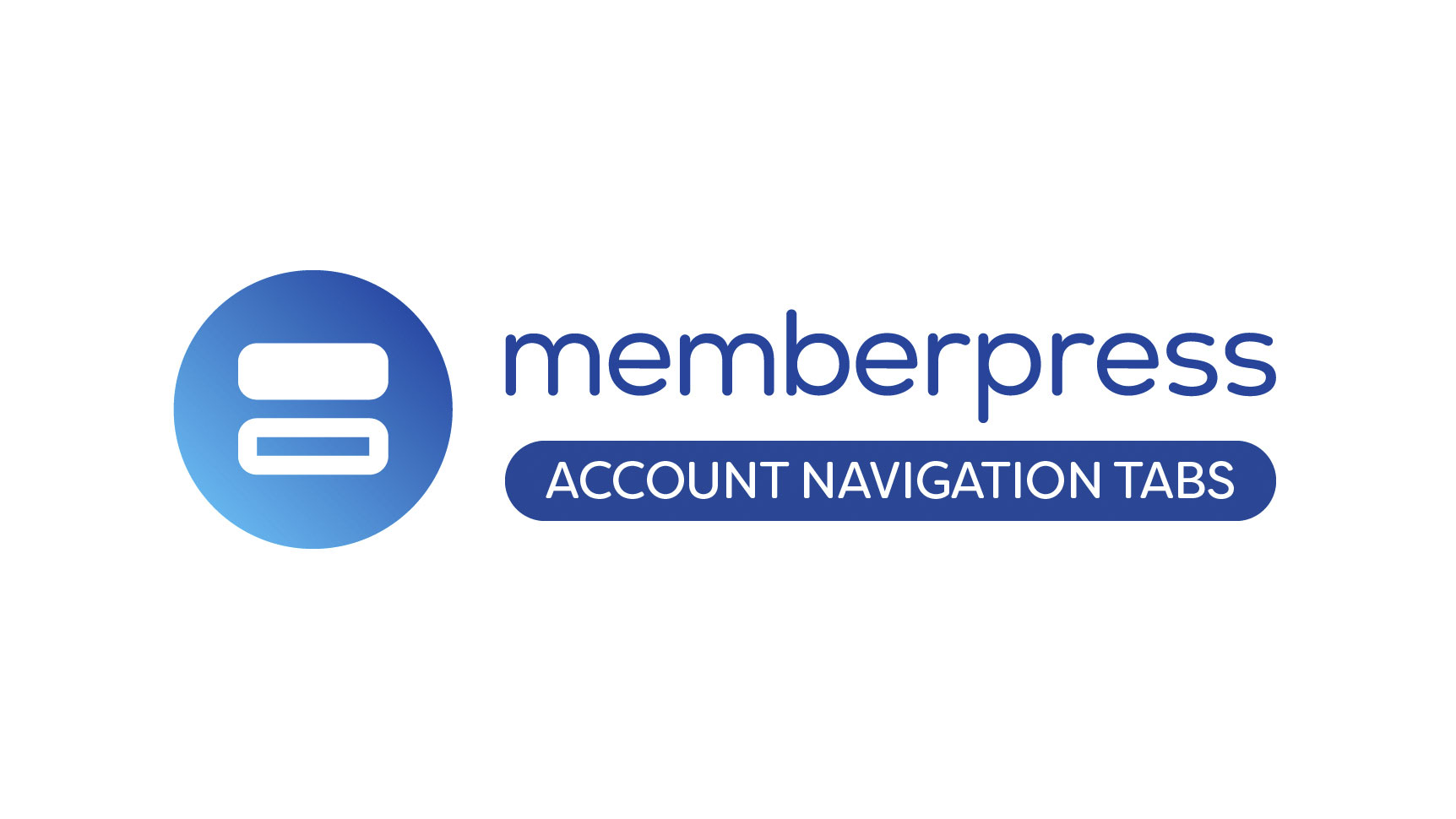 Text reads "MemberPress account navigation tabs".