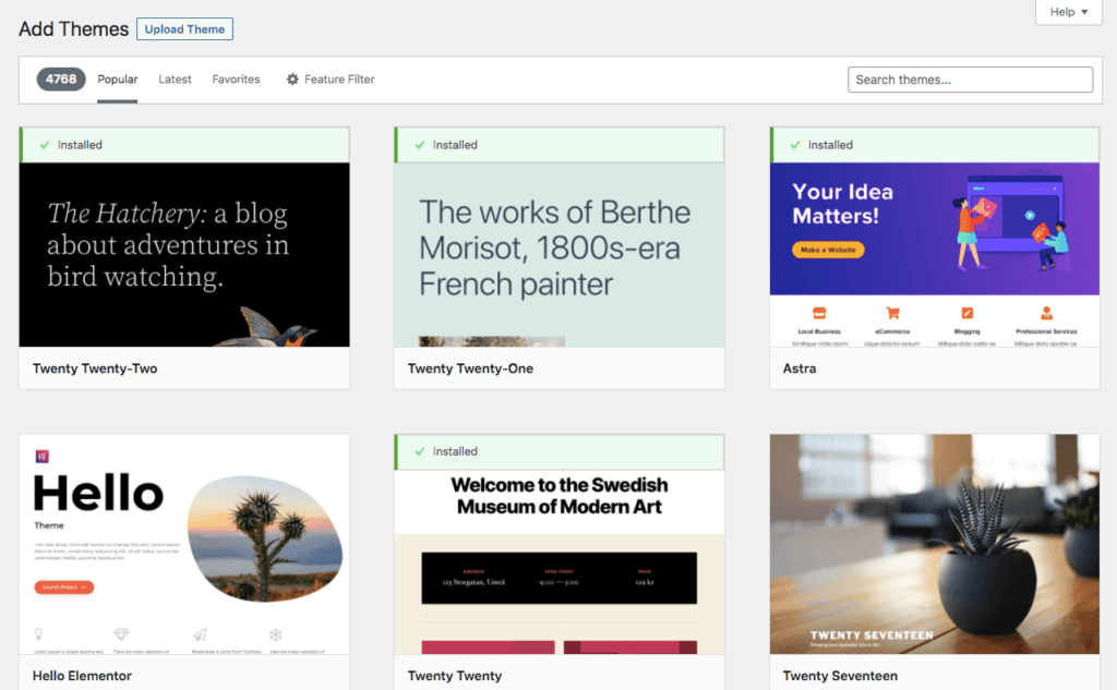 WordPress themes