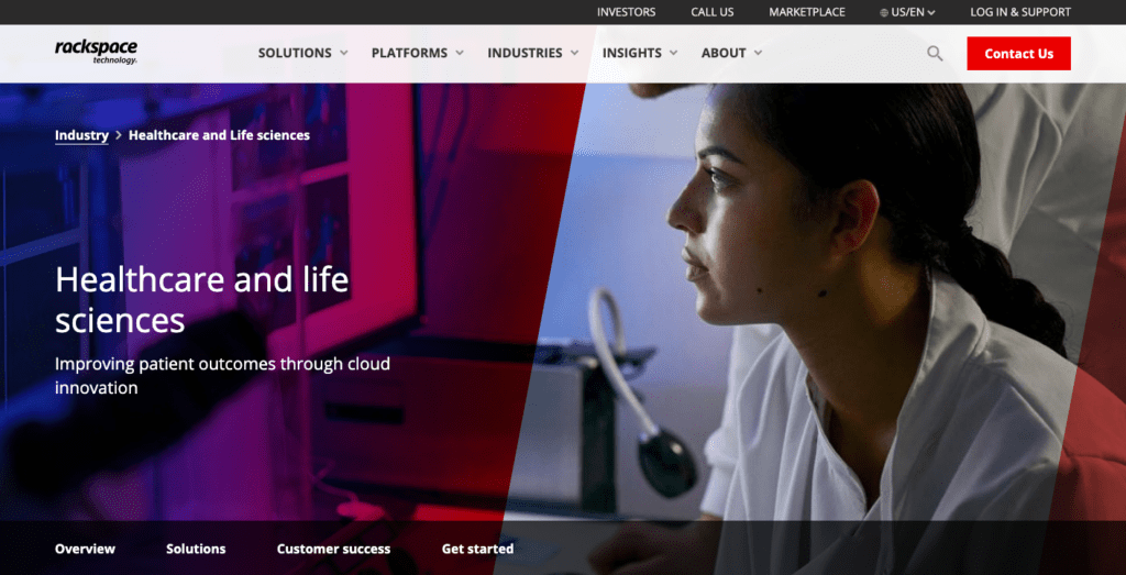 Rackspace Home Page