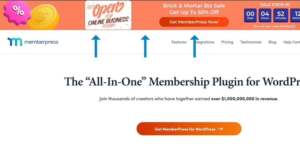 Example of an OptinMonster Floating Bar