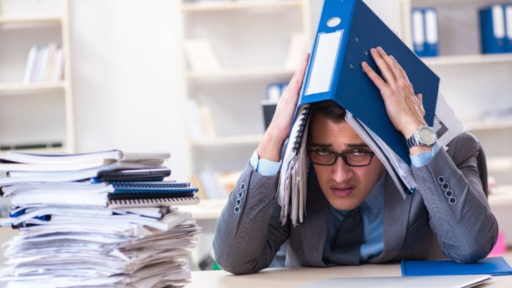 Overloaded with Work Employee under Paperwork Burden