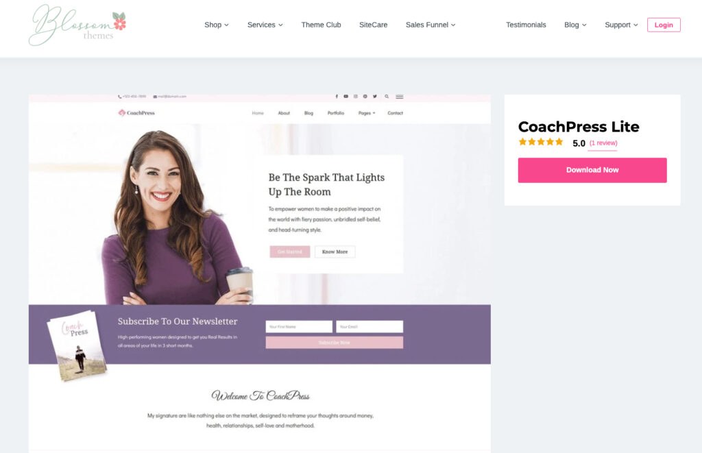 CoachPress Lite homepage