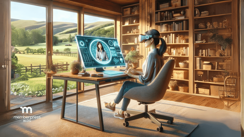 Futuristic online coaching session