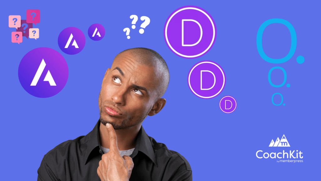 Man looking confused, trying to choose a WordPress coaching theme