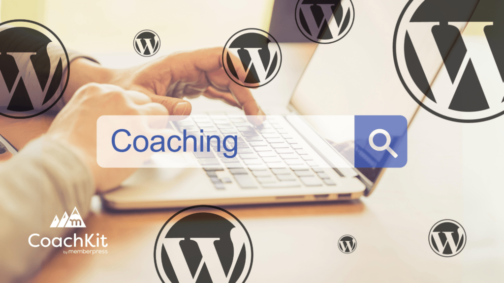 Man on laptop searching for a WordPress coaching theme