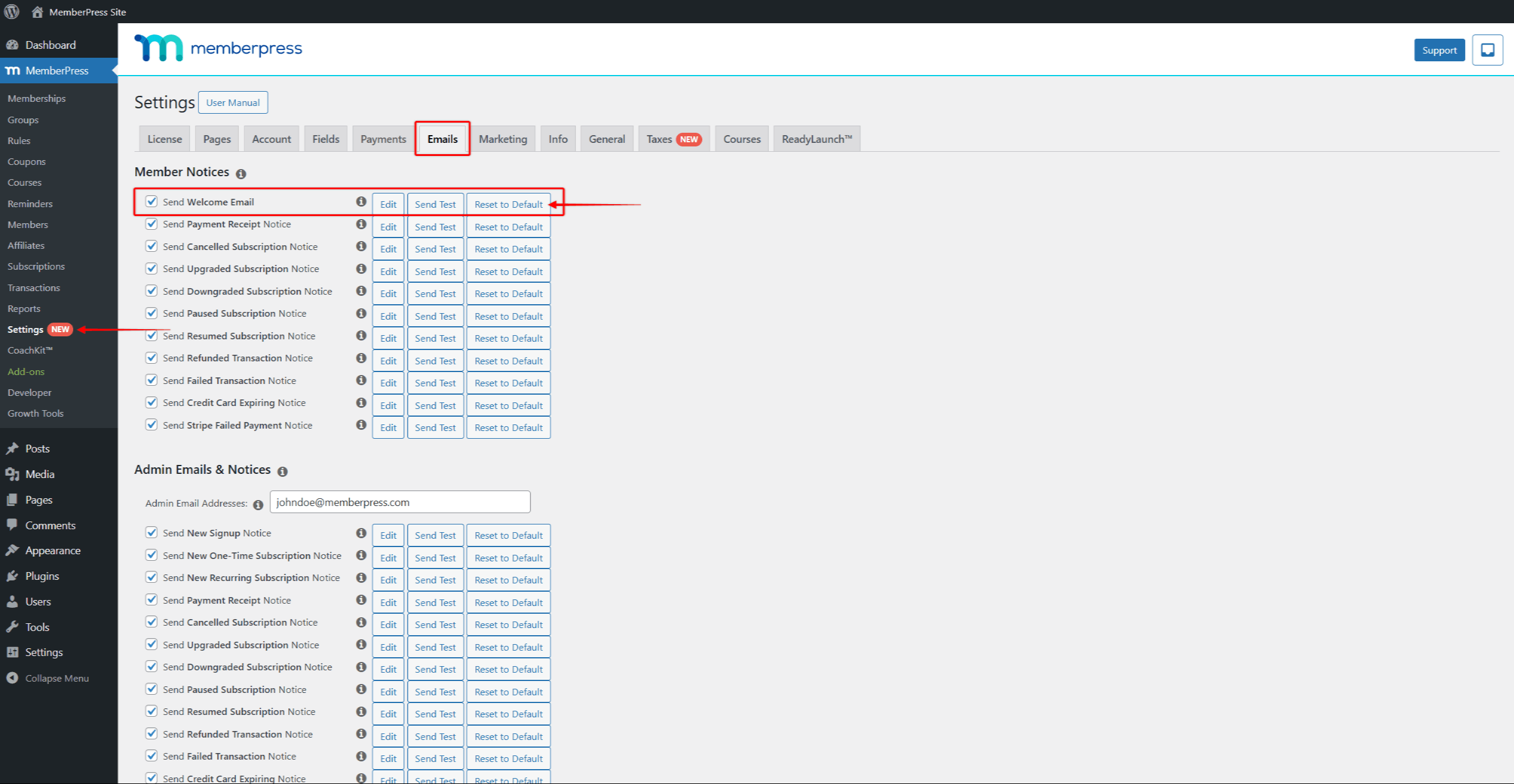 Override MemberPress Email Template Files