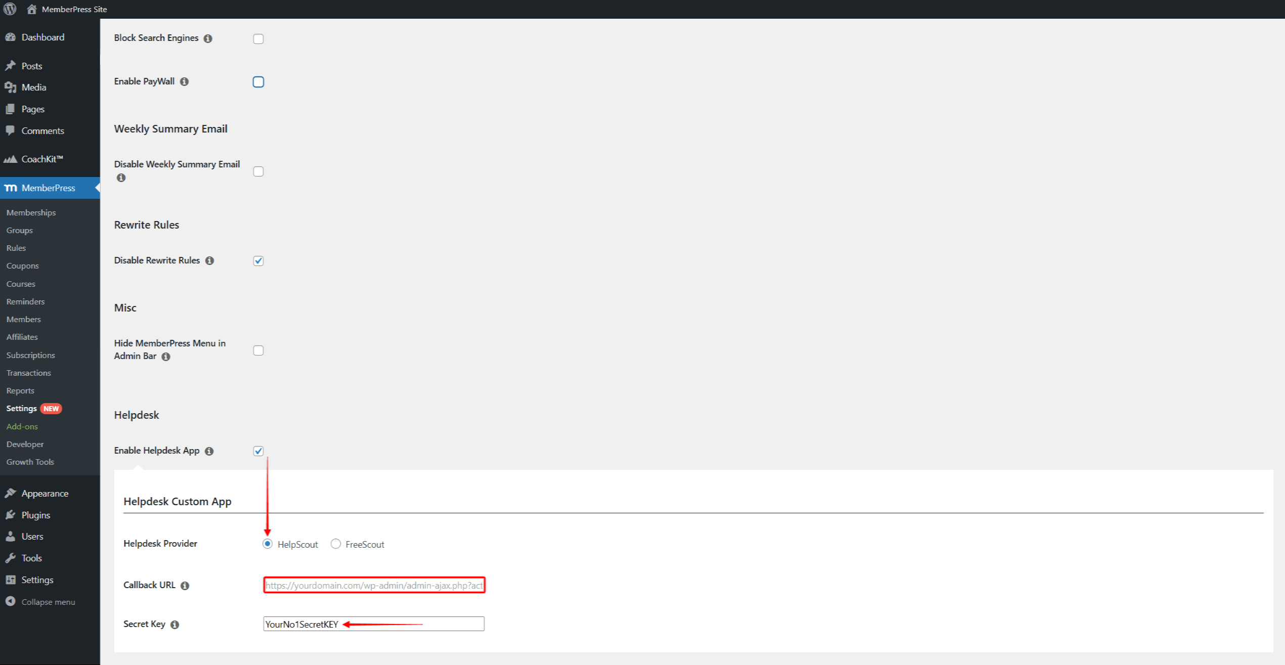 Custom App Details for HepScout or FreeScout