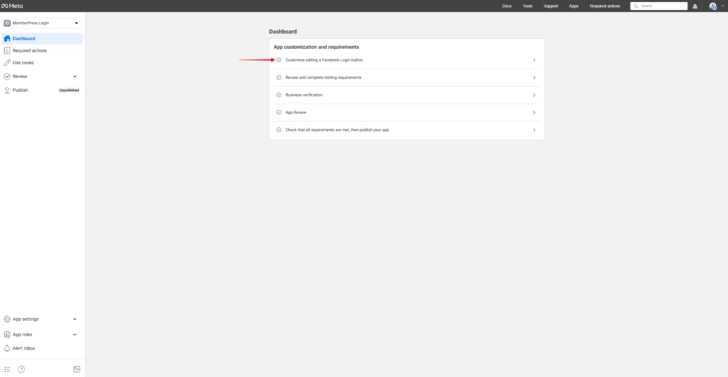 Customize adding a Facebook Login button