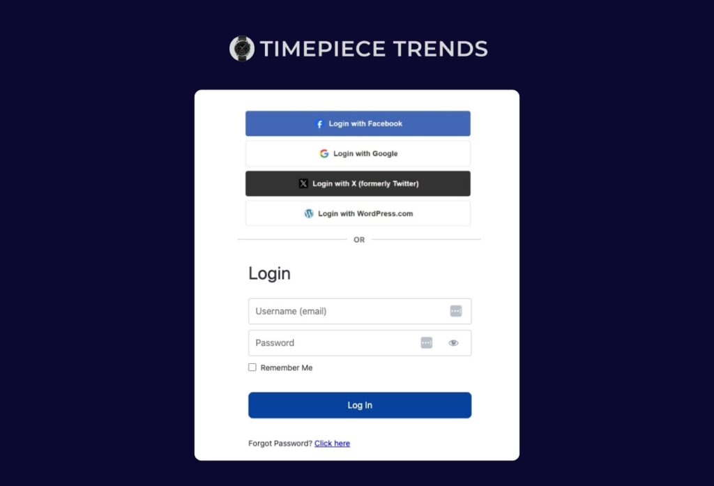Social Logins as they appear on a ReadyLaunchâ„¢ login page