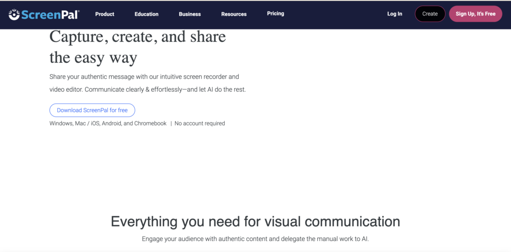 Screenpal - Tools for onboarding students