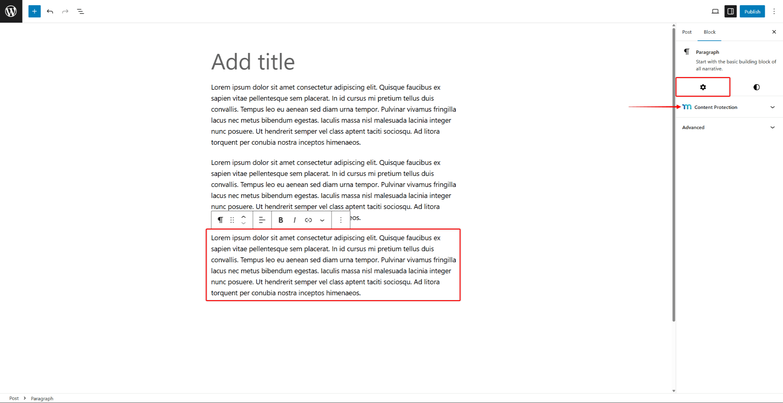 Protect Gutenberg Blocks