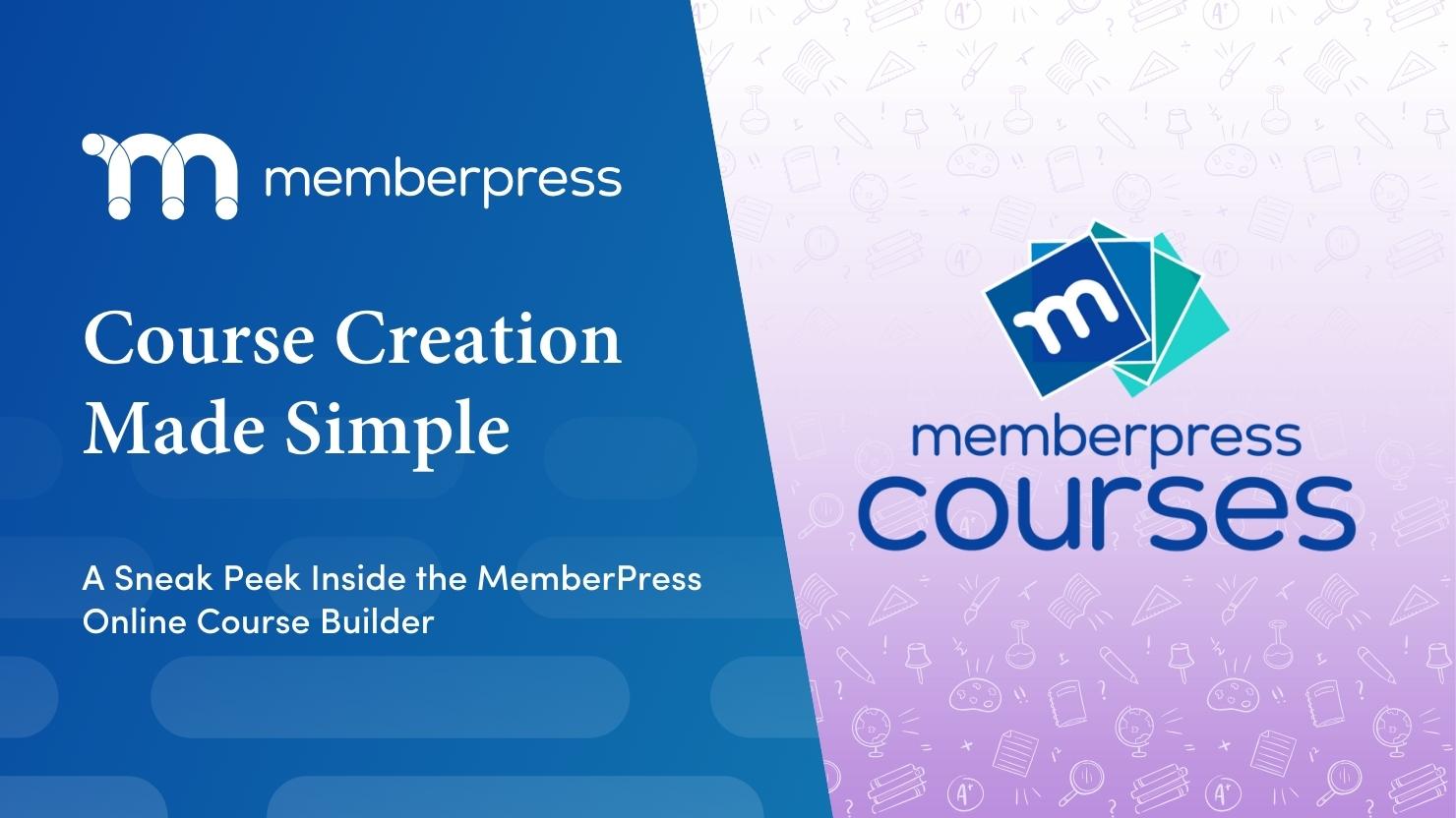 Feature Image for a post about the MemberPress Courses online course builder