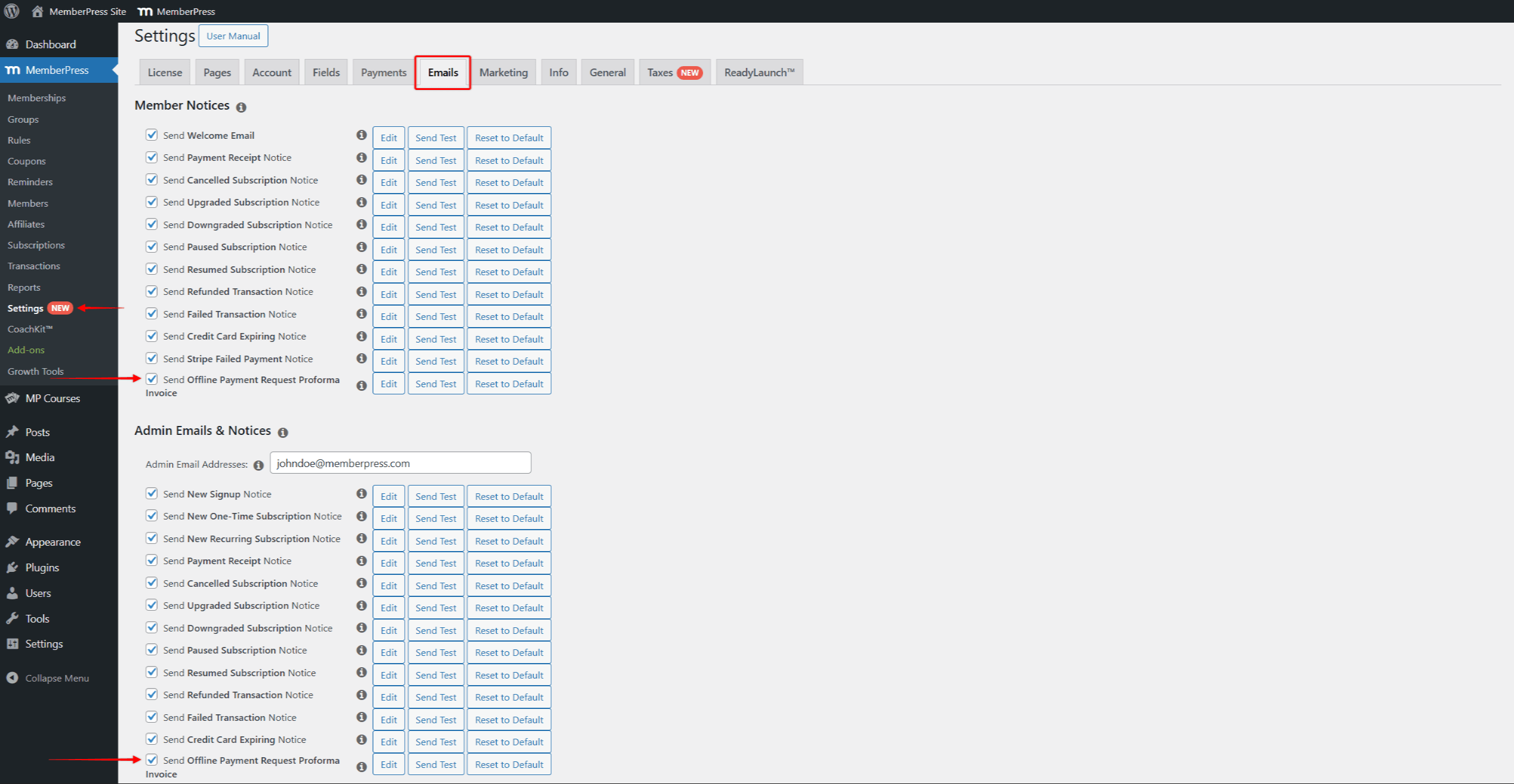 Offline Payment Request Proforma Invoice