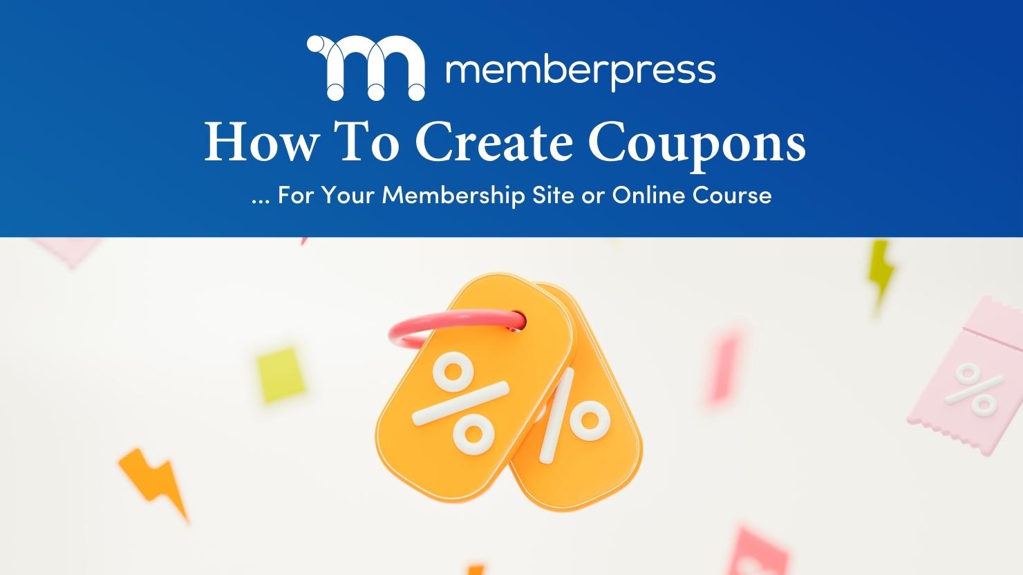 Featured image how to create coupons for your membership site