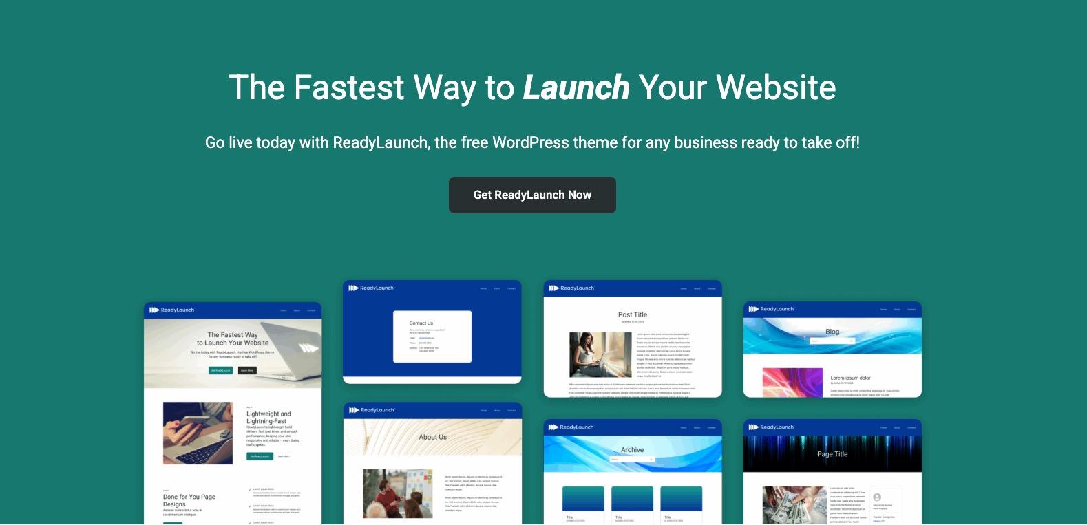 ReadyLaunch Theme Homepage